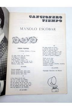 Muestra 1 de CANCIONERO TIEMPO 1. MANOLO ESCOBAR 10 AÑOS (Manolo Escobar) Vilmar 1972