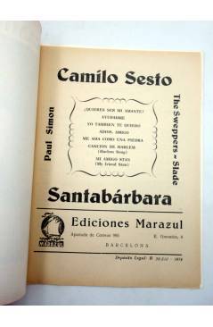 Muestra 1 de CANCIONERO. CAMILO SESTO (Camilo Sesto) Marazul 1974