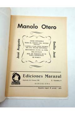 Muestra 1 de CANCIONERO. MANOLO OTERO (Manolo Otero) Marazul 1975