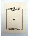 Contracubierta de CROMO SUPER MUSICAL 192. FLAUTA. Eyder Circa 1980