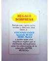 Cubierta de CROMO SUPER MUSICAL S/N. REGALO SORPRESA. Eyder Circa 1980