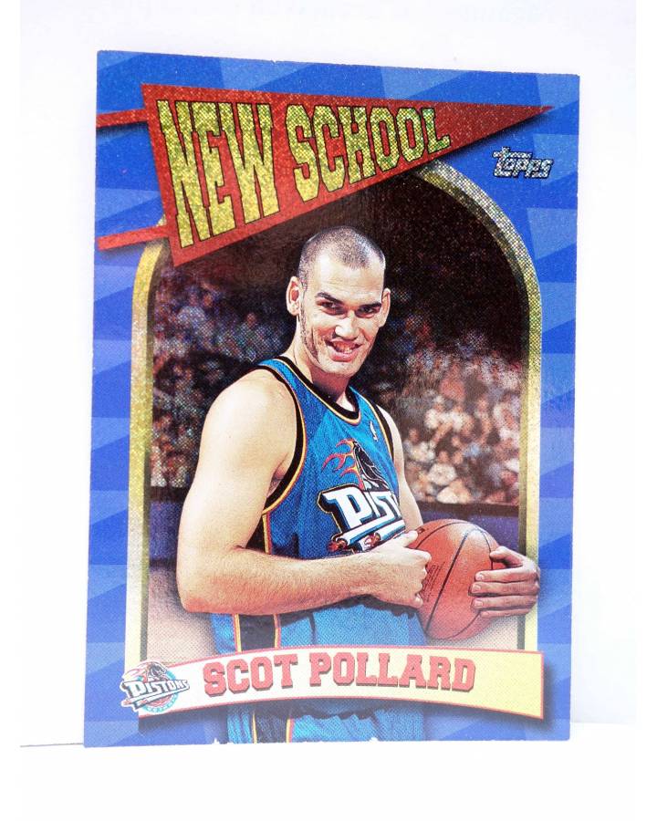 Cubierta de TRADING CARD BASKETBALL NBA NEW SCHOOL NS14. SCOTT POLLARD. Topps 1997