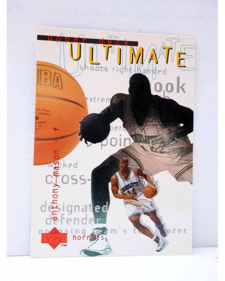 Cubierta de TRADING CARD BASKETBALL NBA ULTIMATE U27. ANTHONY MASON. Upper Deck 1997