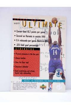 Contracubierta de TRADING CARD BASKETBALL NBA ULTIMATE U27. ANTHONY MASON. Upper Deck 1997