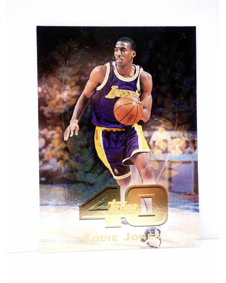 Cubierta de TRADING CARD BASKETBALL NBA TOP 40 T40-12. EDDIE JONES. Topps 1997