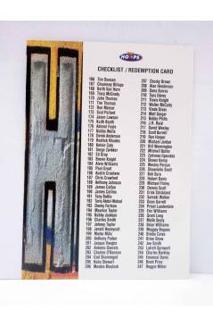 Cubierta de TRADING CARD BASKETBALL NBA HOOPS SERIES 2 REDEMPTION CARD CHECKLIST AU1. SkyBox 1998
