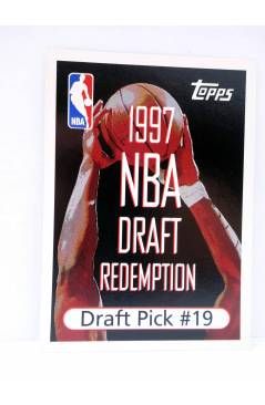 Cubierta de TRADING CARD BASKETBALL NBA DRAFT REDEMPTION. DRAFT PICK 19. Topps 1997