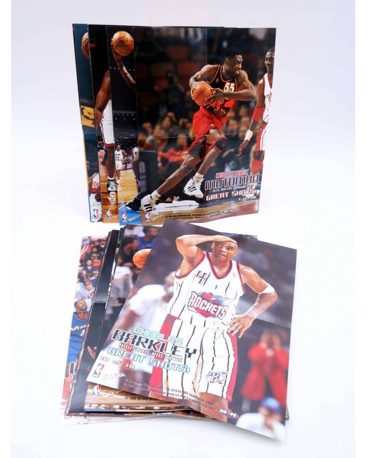 Cubierta de SKY BOX TRADING CARDS BASKETBALL NBA HOOPS GREAT SHOTS 1 A 30 SALVO 25. CASI COMPLETA. SkyBox 1998