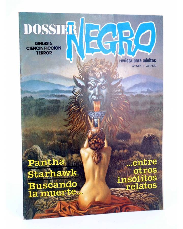 Cubierta de DOSSIER NEGRO 149. PANTHA STARHAWK BUSCANDO LA MUERTE (Vvaa) Delta 1981