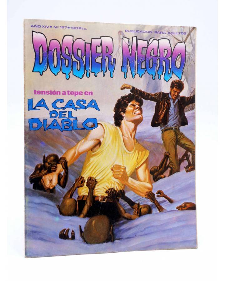 Cubierta de DOSSIER NEGRO 167. TENSIÓN A TOPE EN LA CASA DEL DIABLO (Vvaa) Giesa 1983