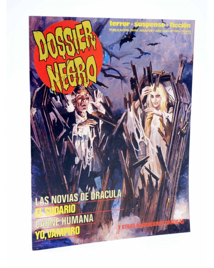 Cubierta de DOSSIER NEGRO 199. LAS NOVIAS DE DRÁCULA (Vvaa) Giesa 1986