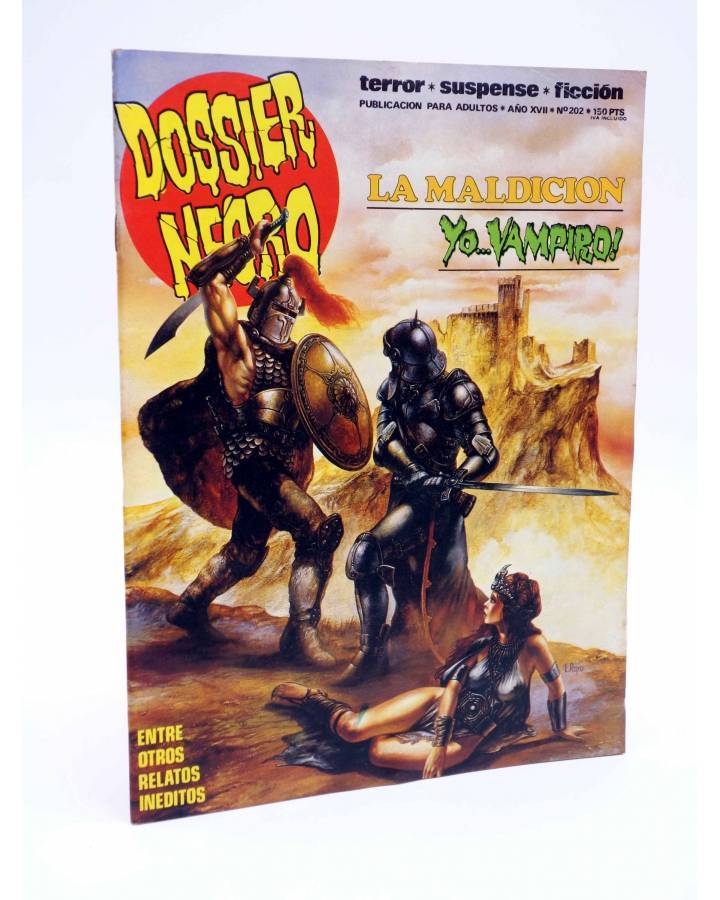 Cubierta de DOSSIER NEGRO 202. LA MALDICIÓN YO VAMPIRO (Vvaa) Zinco 1987