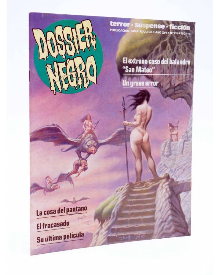 Cubierta de DOSSIER NEGRO 211. LA COSA DEL PANTANO. ALAN MOORE (Vvaa) Zinco 1987