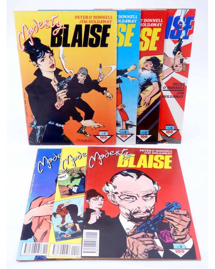 Cubierta de MODESTY BLAISE 1 A 7. COLECCIÓN COMPLETA (Peter O' Donell / Jim Holdaway) Forum 1988