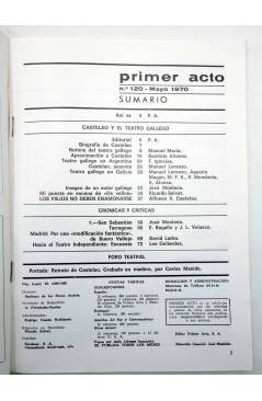 Muestra 1 de PRIMER ACTO. REVISTA DE TEATRO 120. LOS VIEJOS NO DEBEN DE ENAMORARSE DE CASTELAO (Vvaa) Primer Acto 1970