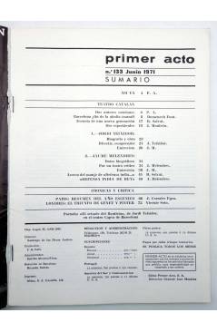 Muestra 1 de PRIMER ACTO. REVISTA DE TEATRO 133. DOS AUTORES CATALANES: TEIXIDOR Y MELENDRES (Vvaa) Primer Acto 1971