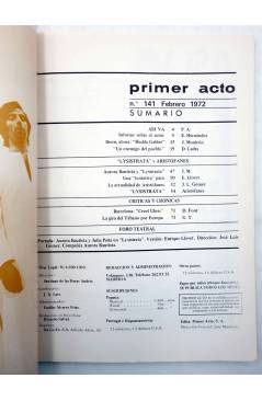 Muestra 1 de PRIMER ACTO. REVISTA DE TEATRO 141. LYSÍSTRATA DE ARISTÓFANES - LLOVET (Vvaa) Primer Acto 1972