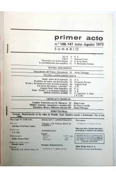 Muestra 1 de PRIMER ACTO. REVISTA DE TEATRO 146-147. BRASIL TEATRO DE LA RESISTENCIA (Vvaa) Primer Acto 1972