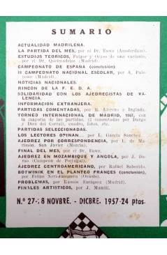 Muestra 1 de REVISTA EL AJEDREZ ESPAÑOL 27-28. NOVIEMBRE-DICIEMBRE 1957 (Vvaa) FEDA 1957