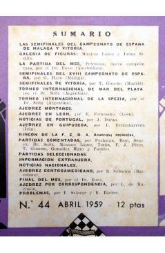 Muestra 1 de REVISTA EL AJEDREZ ESPAÑOL 44. ABRIL 1959 (Vvaa) FEDA 1959