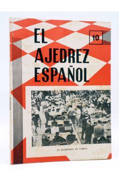 Cubierta de REVISTA EL AJEDREZ ESPAÑOL 77 / 10 - 1962. OCTUBRE. XV OLIMPIADA EN VARNA (Vvaa) FEDA 1962