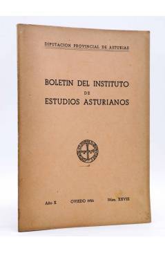 Cubierta de BOLETÍN DEL INSTITUTO DE ESTUDIOS ASTURIANOS AÑO X NÚM XXVIII (Vvaa) Diputación de Asturias 1956