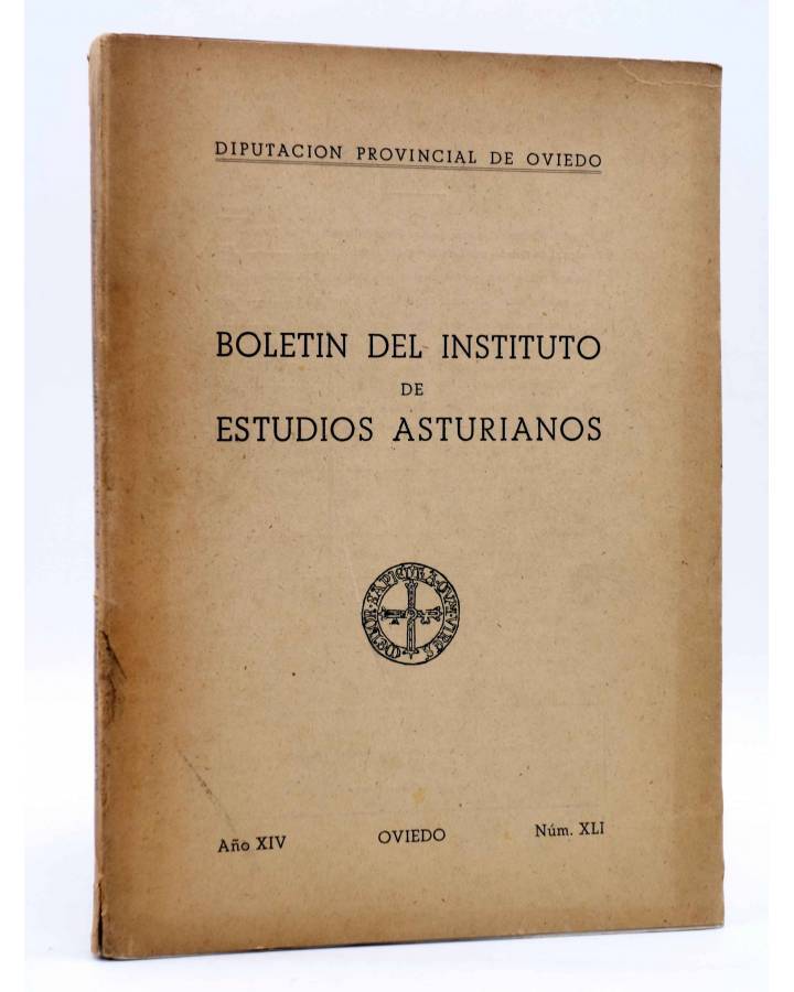 Cubierta de BOLETÍN DEL INSTITUTO DE ESTUDIOS ASTURIANOS AÑO X NÚM XLI (Vvaa) Diputación de Asturias 1960