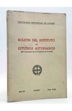 Cubierta de BOLETÍN DEL INSTITUTO DE ESTUDIOS ASTURIANOS AÑO X NÚM XLIII (Vvaa) Diputación de Asturias 1961