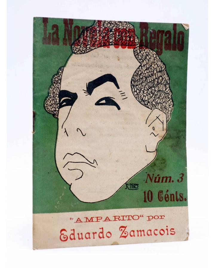 Cubierta de LA NOVELA CON REGALO AÑO I Nº 3. AMPARITO (Eduardo Zamacois) Valencia 1916