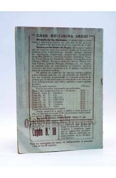 Contracubierta de LA NOVELA CON REGALO AÑO II Nº 6. SACRIFICIO DE AMOR (Diego San José) Valencia 1917
