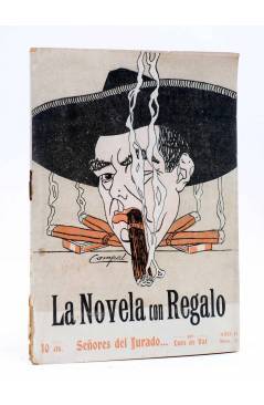 Cubierta de LA NOVELA CON REGALO AÑO II Nº 8. SEÑORES DEL JURADO… (Luís De Val) Valencia 1917