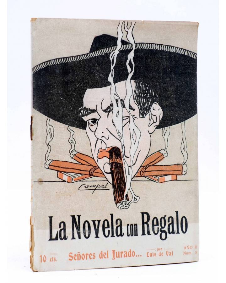 Cubierta de LA NOVELA CON REGALO AÑO II Nº 8. SEÑORES DEL JURADO… (Luís De Val) Valencia 1917