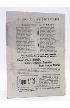 Contracubierta de LA NOVELA CON REGALO AÑO II Nº 8. SEÑORES DEL JURADO… (Luís De Val) Valencia 1917