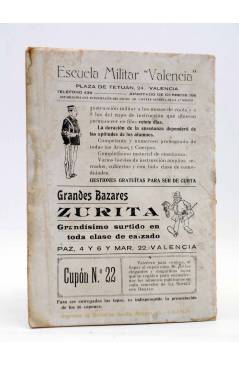 Contracubierta de LA NOVELA CON REGALO AÑO II Nº 10. INTERIOR (Joaquín Dicenta) Valencia 1917