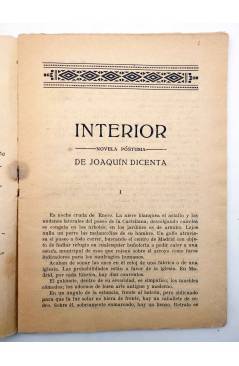 Muestra 2 de LA NOVELA CON REGALO AÑO II Nº 10. INTERIOR (Joaquín Dicenta) Valencia 1917