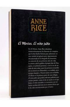 Contracubierta de BIBLIOTECA ANNE RICE. EL MESÍAS. EL NIÑO JUDÍO (Anne Rice) Planeta 2009