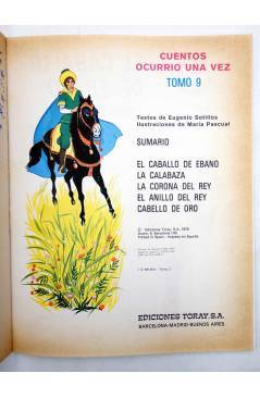 Muestra 1 de CUENTOS OCURRIÓ UNA VEZ TOMO 9 (Eugenio Sotillos / María Pascual) Toray 1976