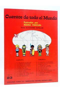 Contracubierta de CUENTOS DE TODO EL MUNDO SERIE B 23. EL VIAJERO (Sotillos / María Pascual) Toray 1975