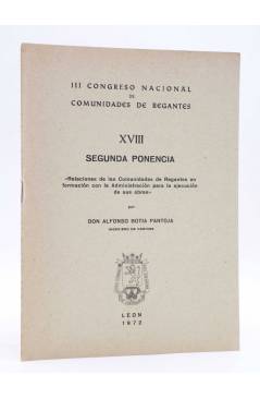 Cubierta de III CONGRESO NACIONAL DE COMUNIDADES DE REGANTES XVIII - 18. SEGUNDA PONENCIA (Alfonso Botia Pantoja) León 1