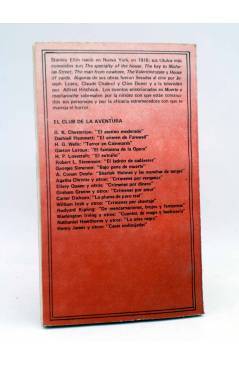 Contracubierta de EL CLUB DE LA AVENTURA. MUERTE EN NOCHEBUENA (Stanley Ellin) Sirio Arg. 1978