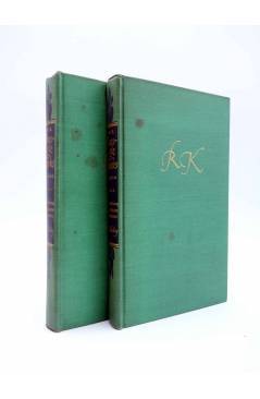 Contracubierta de THE JUNGLE BOOKS VOLS 1 Y 2. ILLUSTRATIONS BY ALDREN WATSON (Rudyard Kipling) Doubleday 1948