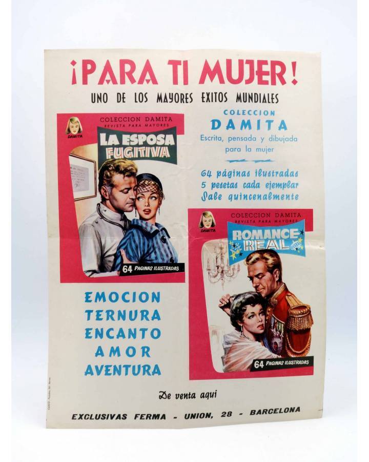Cubierta de POSTER O CARTEL PROMOCIONAL COLECCIÓN DAMITA. ¡PARA TI MUJER!. FERMA Circa 1960