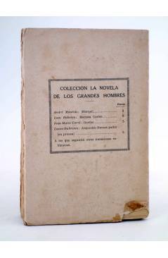 Contracubierta de LA NOVELA DE LOS GRANDES HOMBRES. GOETHE (Jean Marie Carré) M. Aguilar Circa 1930