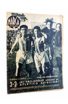 Cubierta de MARCA SEMANARIO GRÁFICO DE LOS DEPORTES Nº 173. 2 de junio de 1942. COPA DEL GENERALÍSIMO: VALLADOLID - ATLÉ