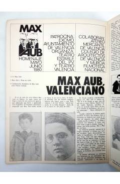 Muestra 1 de FOLLETO MAX AUB HOMENAJE MAYO JUNIO 1980. Ayto. de Valencia 1980