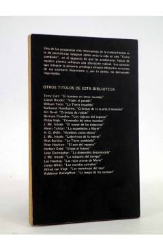 Contracubierta de BIBLIOTECA DE CIENCIA FICCIÓN. LA TIERRA CAMBIADA (Barclay / Christopher / Pohl) Sirio 1977