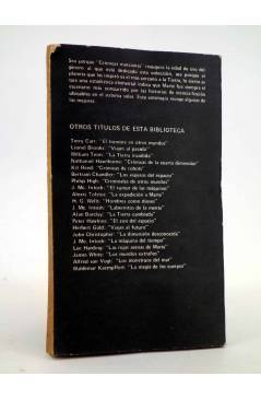 Contracubierta de BIBLIOTECA DE CIENCIA FICCIÓN. LAS ROJAS ARENAS DE MARTE (Lee Harding / J. Beynon) Sirio 1977