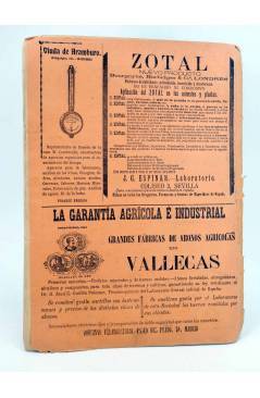 Contracubierta de EL PROGRESO AGRICOLA Y PECUARIO AÑO IX Nº 354 (Vvaa) Madrid 1903