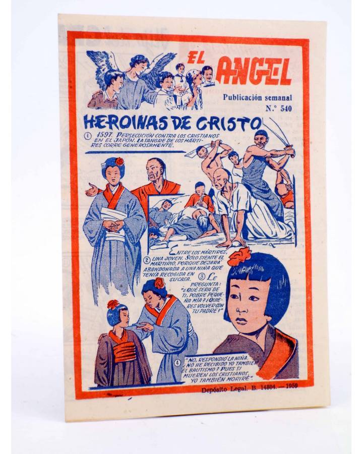 Cubierta de EL ÁNGEL. PUBLICACIÓN SEMANAL Nº 540 (Vvaa) Barcelona 1959