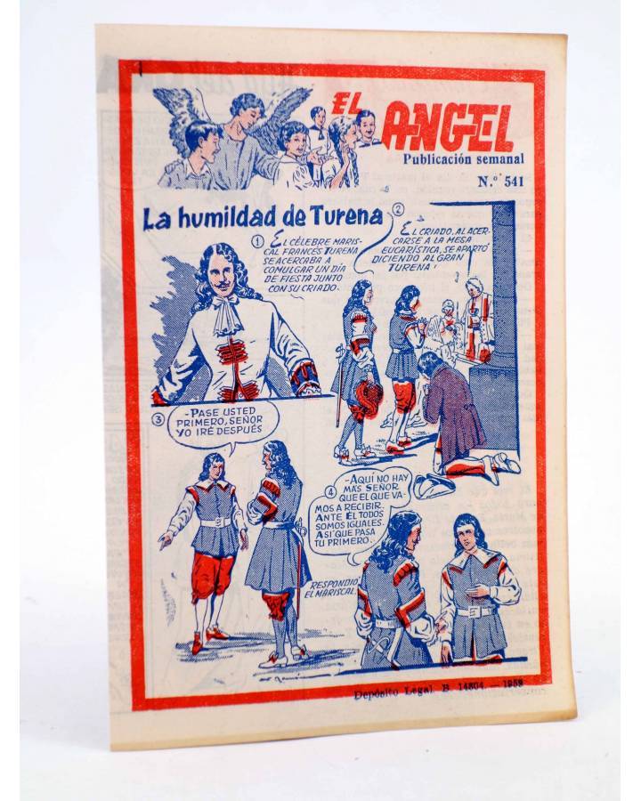 Cubierta de EL ÁNGEL. PUBLICACIÓN SEMANAL Nº 541 (Vvaa) Barcelona 1959